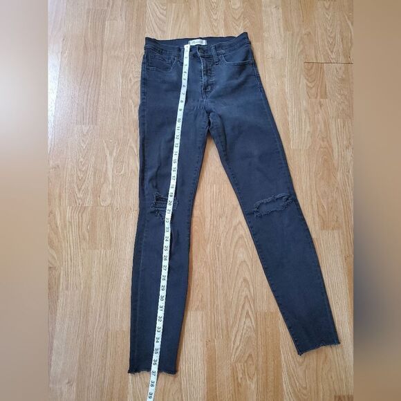 MADEWELL | 9-inch High Waist Skinny Jeans - size 26 in Black Sea - Picture 11 of 14